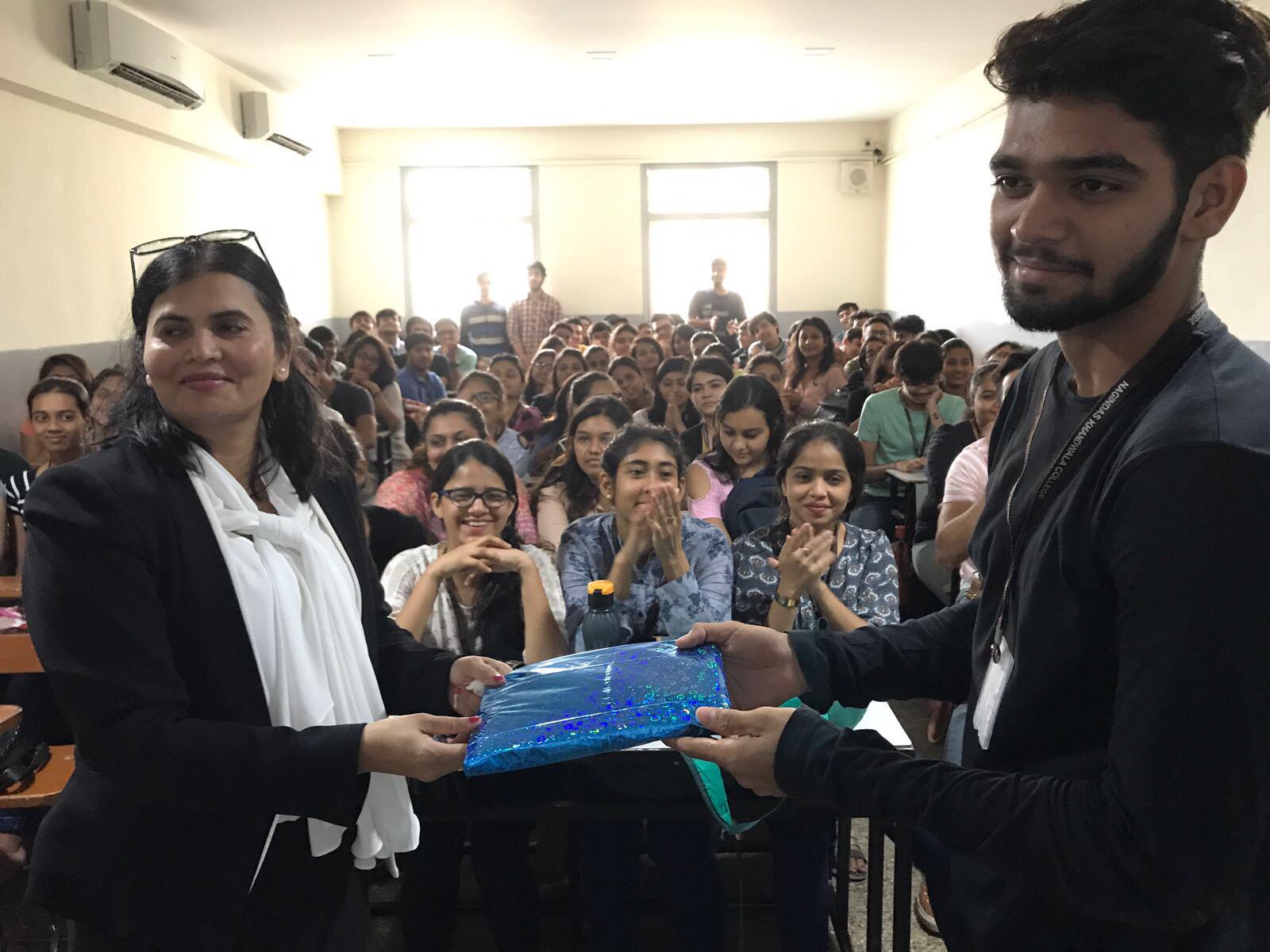 Gift by Malad Collage student in Mumbai